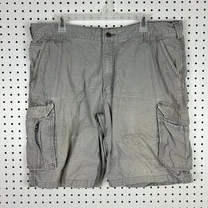 Carhartt Force Cargo Shorts Ripstop Size 38 Gray Tactical 101168-066 Relaxed Fit